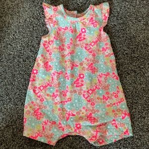 Girls neon romper size 12 months
